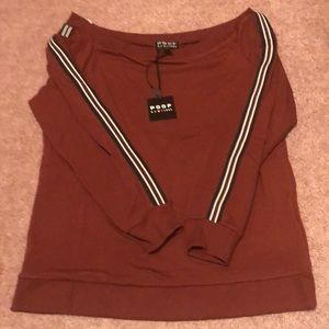 Boat neck sweatshirt